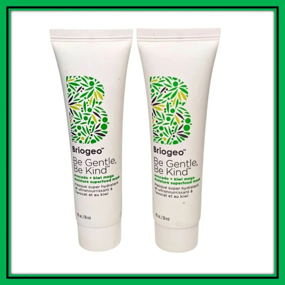 Briogeo Be Gentle, Be Kind Mega Moisture Hair Mask Hair Care Travel Bundle of 2